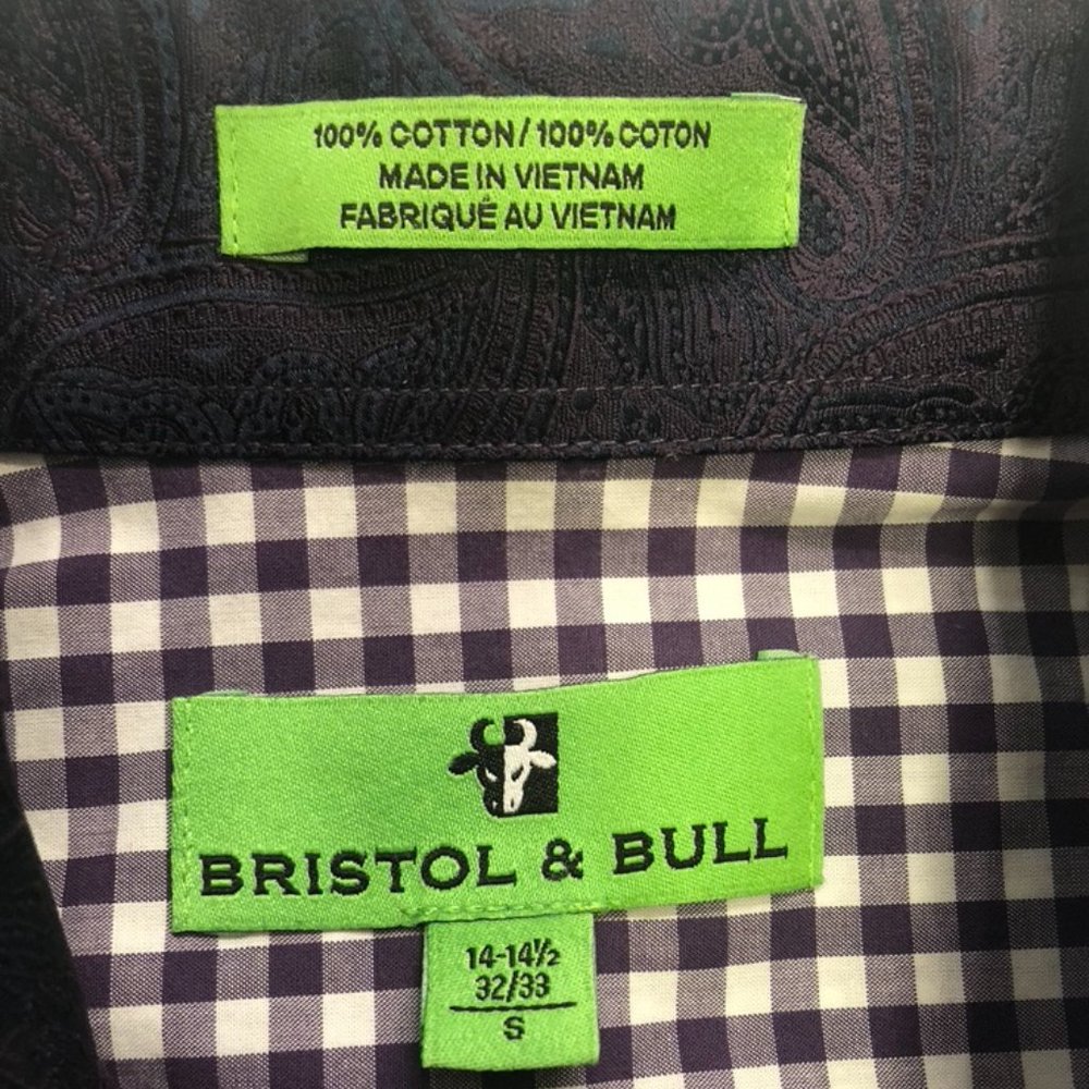 BRISTOL & BULL COTTON BUTTON UP SHIRT